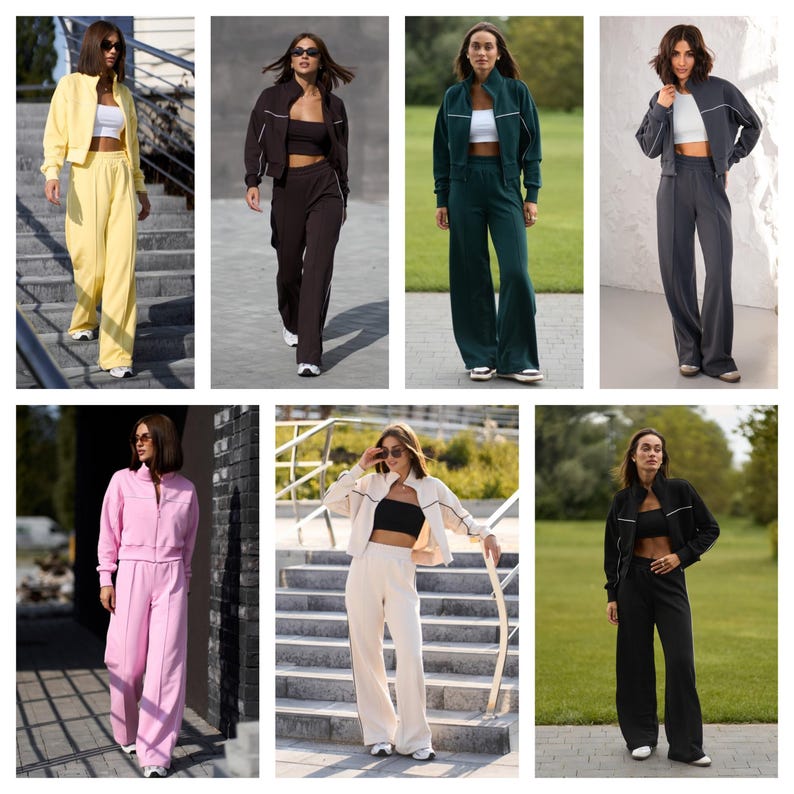 💫Effortless Style with Our Women's Two-Piece Set of Hoodie and Palazzo! 💫

✨Fabric - Peyne (3-thread loop)
90% Сotton, 10% polyester

Set includes: Hoodie and Palazzo pants

Step into the ultimate comfort and style with this versatile women's tracksuit. This isn't just a basic loungewear; it's a chic streetwear women set that's perfect for both relaxed days and running errands. This beautiful two-piece women set doubles as a cozy outfit and a fashionable statement piece.