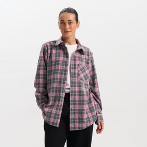 Women's Oversized Plaid Flannel Shirt  | Checkered Shirt | Cotton Blouse