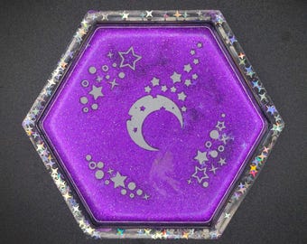 purple celestial coaster/decorative tray