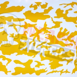 Urban Camo Adhesive Stencil - Heat-Resistant Vinyl for Cerakote, Duracoat, Krylon, etc
