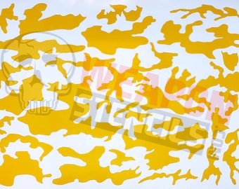 Urban Camo Adhesive Stencil - Heat-Resistant Vinyl for Cerakote, Duracoat, Krylon, etc