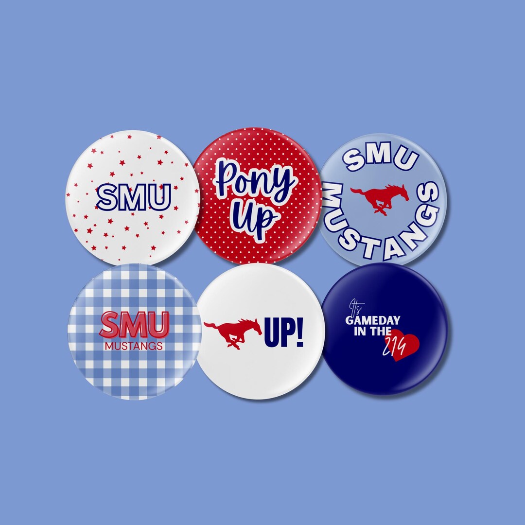 Southern Methodist University Buttons (pack of 3) - Etsy