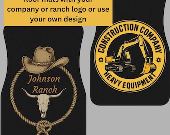 Custom Logo Car Floor Mats: Personalized Automotive Interior - Set of 2