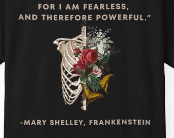 Mary Shelley: Koszulka „Beware” autorstwa Mally Xander, Koszulka z motywem literatury gotyckiej, Miłośnik książek, Kolory komfortowe