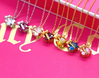 Juicy Couture Heart Pendant Necklace Collection with Logo and Crystal Accents