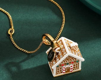 Juicy Couture Limited Edition Gingerbread House Charm – Cute Holiday Christmas Pendant for Women