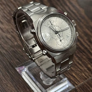 Vintage Seiko 7T32 Chronograph Alarm 1999 Rare Grey Dial Watch