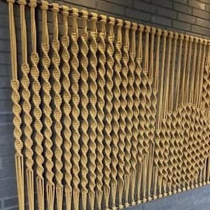 Large Macrame Room Divider, Modern Wall Hanging, Boho Door Curtain, Handmade Cotton Privacy Screen, Housewarming Gift