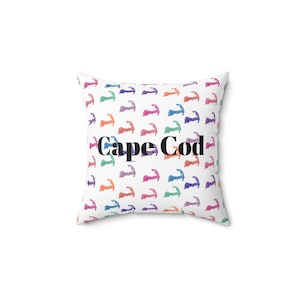 Cojín con anclas en acuarela de Cape Cod / decoración náutica costera