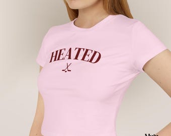 Top corto con calefacción: Camiseta romántica de enemigos a amantes, top con estética de rivalidad de BookTok