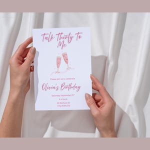 Talk Thirty to Me Invitation | 30th Birthday Party Digital Download | Editable Template