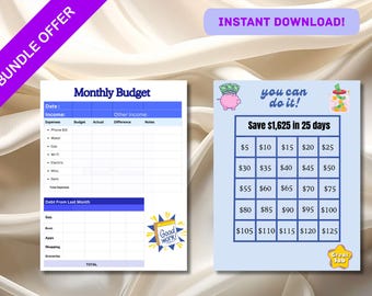 Planer-Bundle | Druckbare Buchhaltung | Geldmanagement Arbeitsblätter | Digital