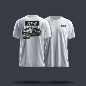 Nissan GT-R T-Shirt - JDM Car Graphic Tee - Japanese Twin Turbo Sports Car Shirt - Street Racing Apparel - Drift Tuner Car Enthusiast Gift