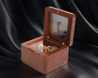 Custom Engraved Wooden Music Box | Anime Photo Keepsake