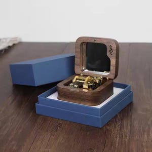 Custom Wooden Handmade Treasure Music Box For Her | Anime Music Box Gift | Keepsake Photo Music Box