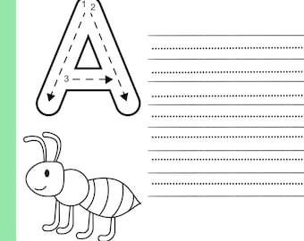 Druckbare Großbuchstaben Alphabet Malseiten - von A bis Z Lernspaß für Kinder