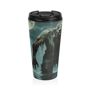 Gothic Zombie Travel Mug, Spooky Coffee Cup for Halloween, Horror Travel Mug, Unique Gift for Horror Lovers, Sci-Fi Mug