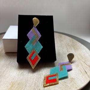 Artisan beaded aerrings Noho NY