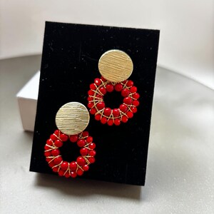Artisan beaded earrings