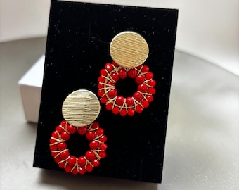 Artisan beaded earrings