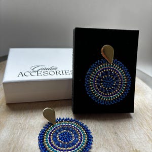 Artisan beaded earring
