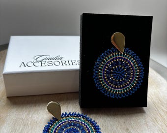 Artisan beaded earring