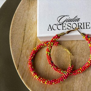 Artisan beaded earring