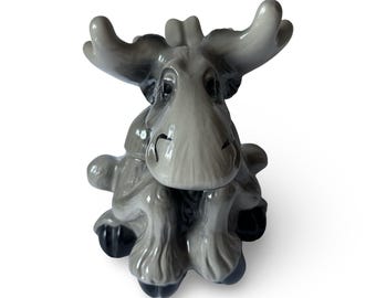 Älg 30 cm kakburk Big Sky Carvers Bearfoots bordsskiva stor Phyllis Driscoll