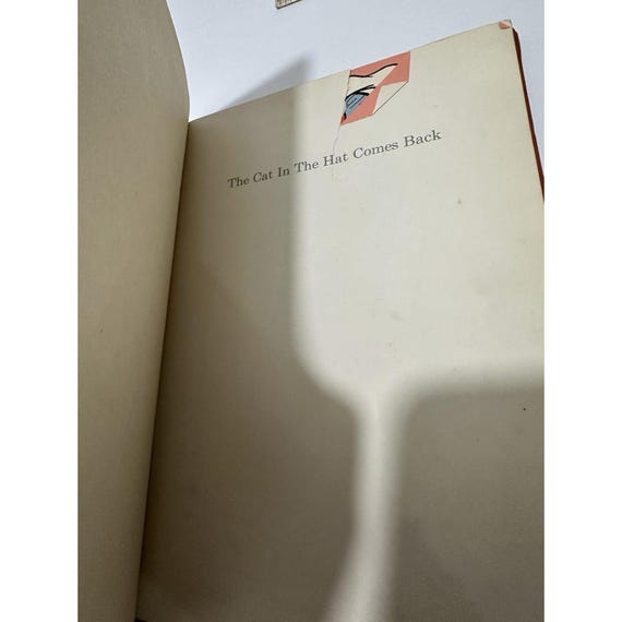 Dr Seuss 1st Printing 1956 The Cat in the Hat Random House Blue Hat Rare View 4