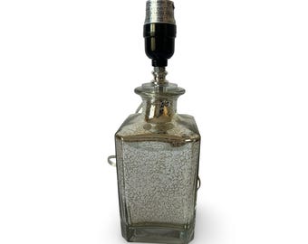 MCM Mercury Glass Square Decanter Lamp