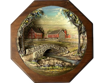 Aaron K. Zook Original Diorama Hand Carved & Painted Country Scene Rare HTF