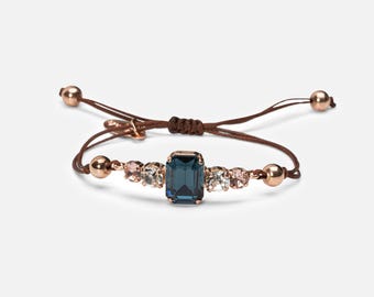 Dreamcatcher Bracelet: Hand-Knitted Cord with Preciosa Crystals & 24k Gold