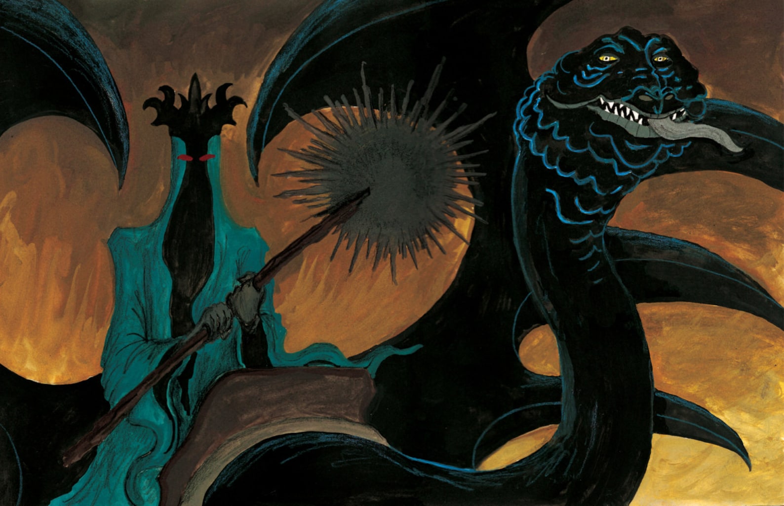 The Witch And The Beast Chapter 1 The Witch-King Of Angmar & Fell Beast Poster By Joe Kuth | Etsy