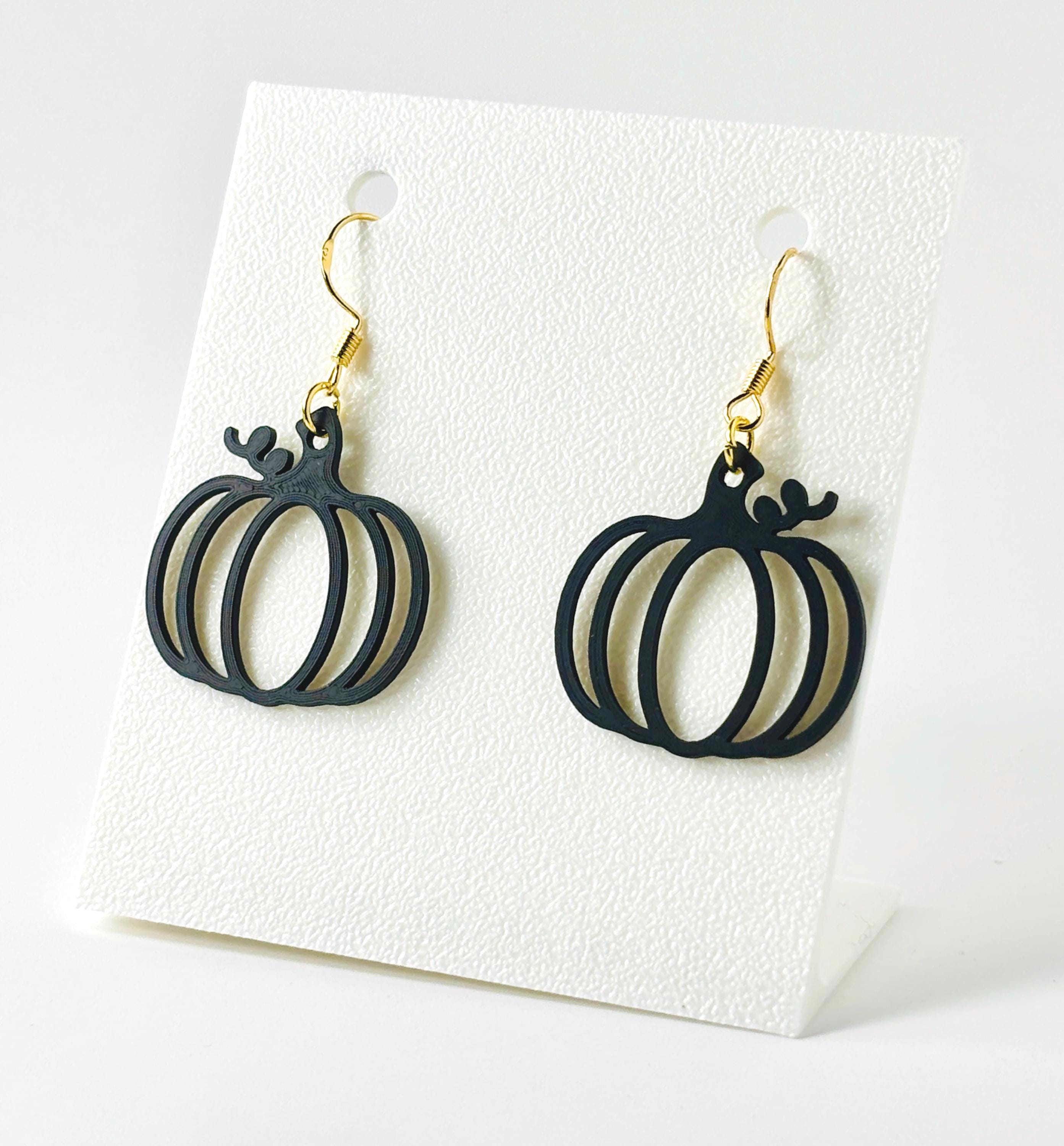 CLASSYZINT Halloween Earrings - Pumpkin Witch Dangle & Vampire Ghost Stud Set In Seasonal Colors