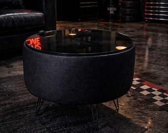 Tavolino da caffè realizzato con pneumatici da corsa *MICHELIN pilot sport GT *tavolino in pneumatico* 18 pollici* Arte Motorsport*Corsa*Appassionato di benzina