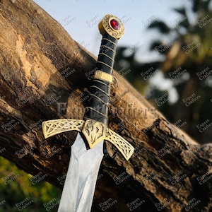 Réplica da Espada Goldryn, Espada Longa de Fantasia de Trono de Vidro, Adereço de Cosplay em Aço Inoxidável