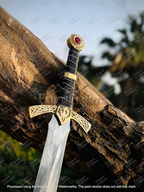 Goldryn Sword Replica, Throne of Glass Fantasy Long Sword, Stainless Steel Cosplay Prop