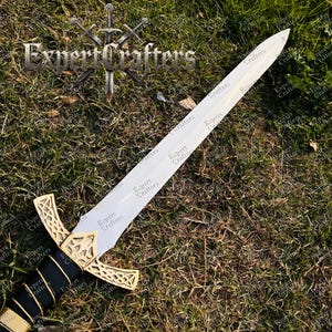 Goldryn Sword Replica, Throne of Glass Fantasy Long Sword, Stainless Steel Cosplay Prop image 4