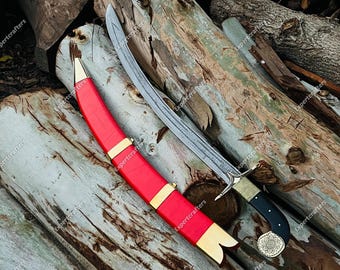 Handmade Damascus Steel Kilij Sword: Turkish Ottoman Style, Collectible