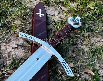 Hand Forged Knights Templar Sword – High Carbon Steel Crusader Replica