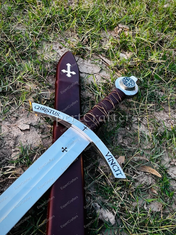 Hand Forged Knights Templar Sword – High Carbon Steel Crusader Replica