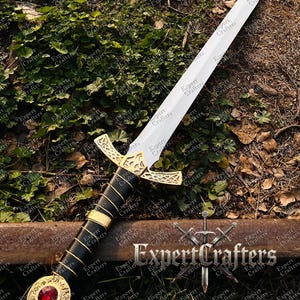 Goldryn Sword Replica, Throne of Glass Fantasy Long Sword, Stainless Steel Cosplay Prop image 7