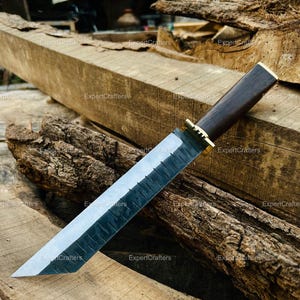 Handgeschmiedet Kohlenstoffstahl Wikinger Sax Messer | Benutzerdefinierte handgemachte Sax Messer | Camping Überleben Messer | Bestes Geburtstags- und Jubiläumsgeschenk