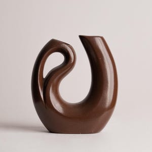 Vintage 1960s–1970s Organic Ceramic Vase – Sculptural Modernist Pottery