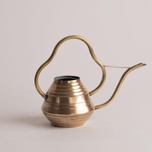 RESERVADO, no está a la venta - Regadera de latón, jarra minimalista de mediados de siglo para plantas, recipiente decorativo para regar plantas en interiores.