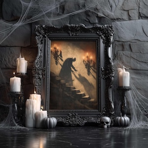 Conte Orlok Vampire Art: Dipinto gotico delle ombre di Nosferatu (download digitale)