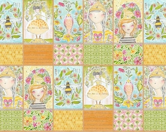 Blend Fabrics. For the Love of Bees. Sweet Moments Panel 2/3 yd - out of print Cori Dantini panel