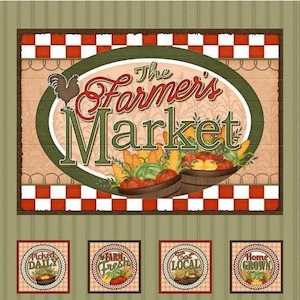 QT Fabrics. Farmer&#39;s Market Panel 2/3 yd