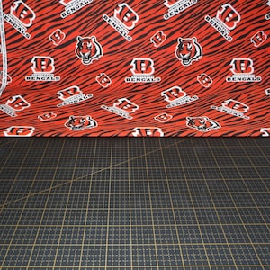 Fabric Traditions. NFL Cincinnati Bengals Stripes Print 44/45 inch