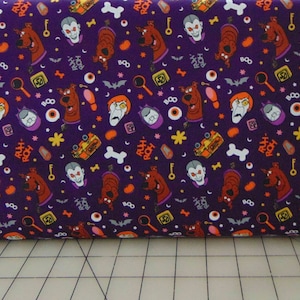 Camelot Fabrics. Character Halloween II. Scooby Doo Monster Toss Purple